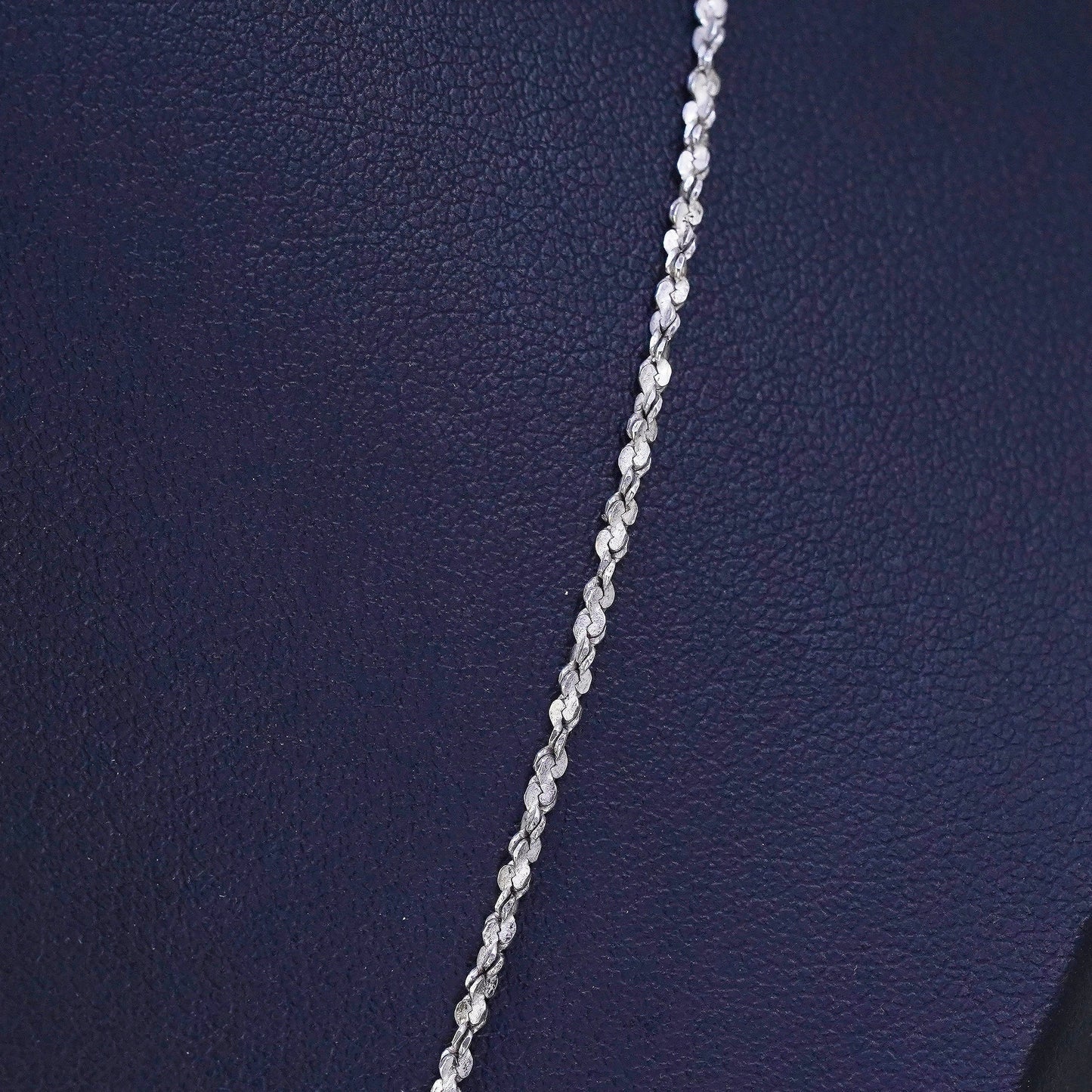 20” sterling silver Italy 925 silver twisted s chain, sterling silver necklace