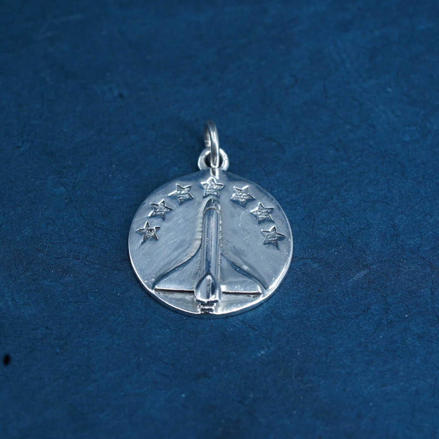 silver tone 2014 spacecoast tag charm pendant