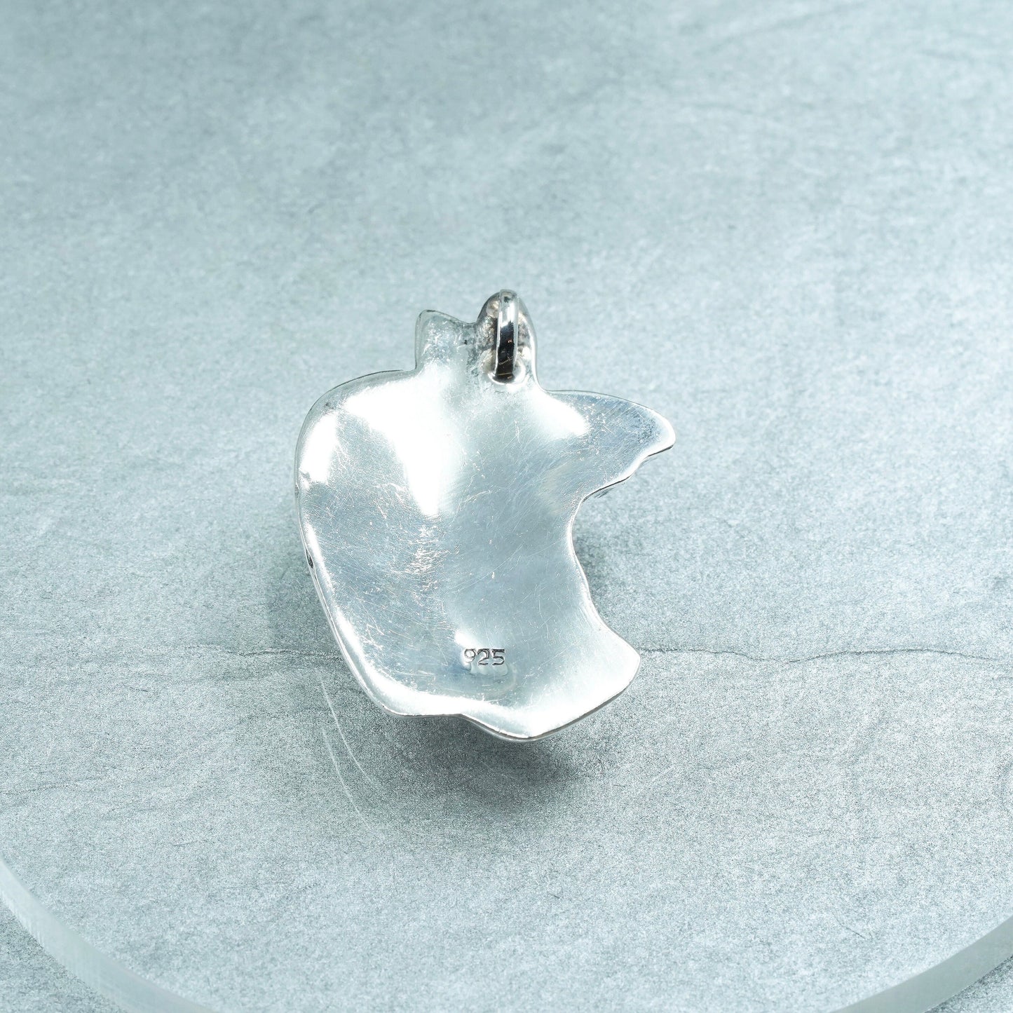 vintage Sterling 925 silver apple bite charm pendant