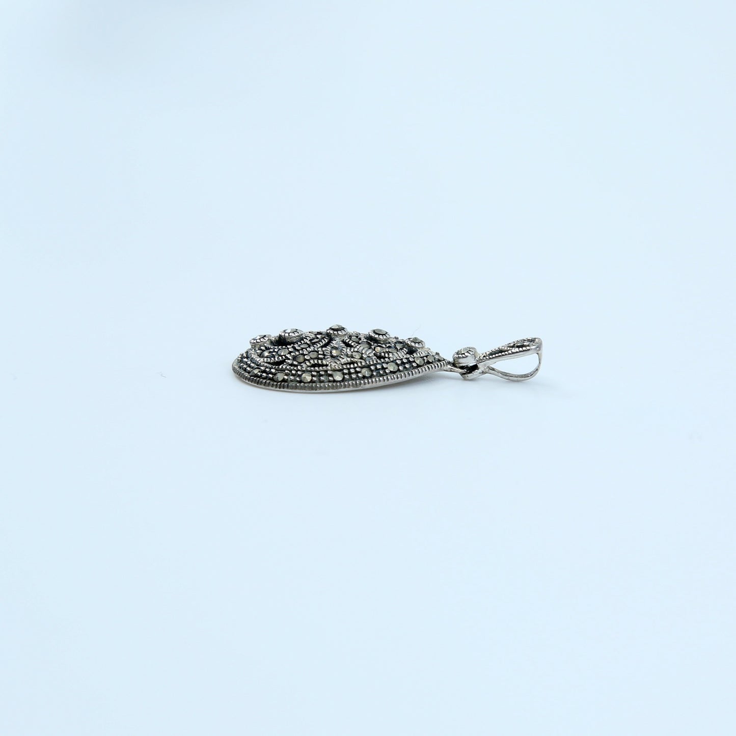 VTG sterling silver handmade pendant, 925 with marcasite