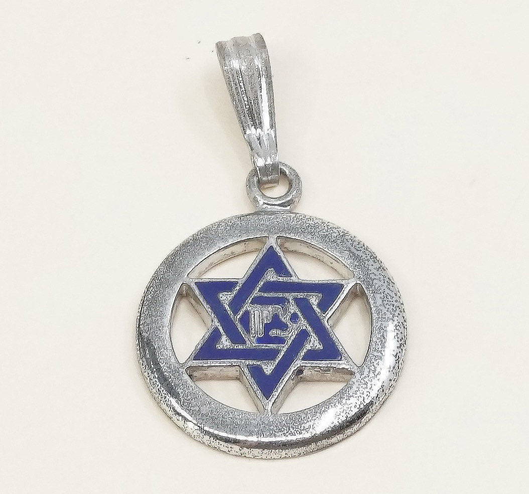 VTG Sterling silver star pendant, 925 silver hexagram charm, stamped sterling