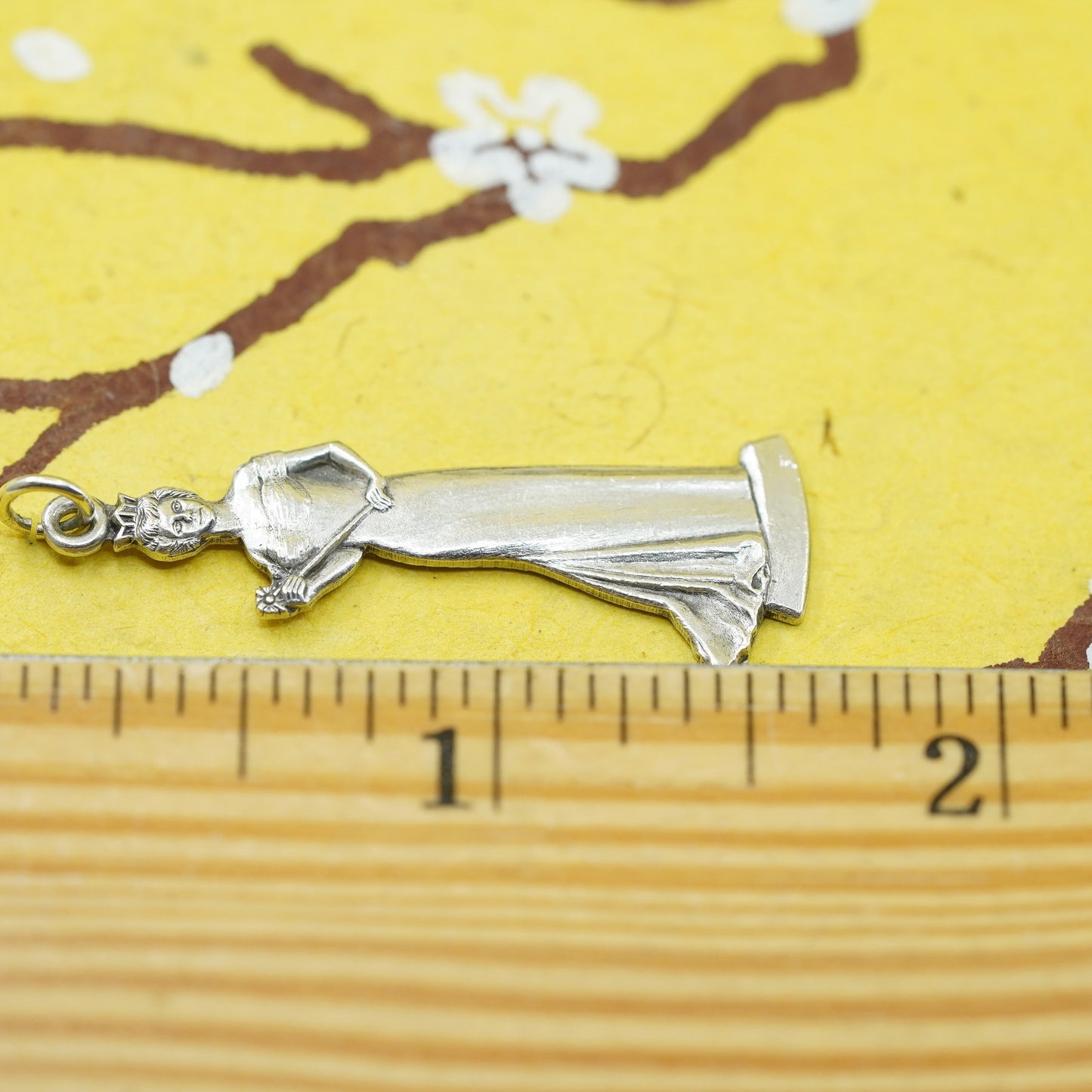 Vintage sterling silver handmade charm, 925 miss orecon 1965 pendant