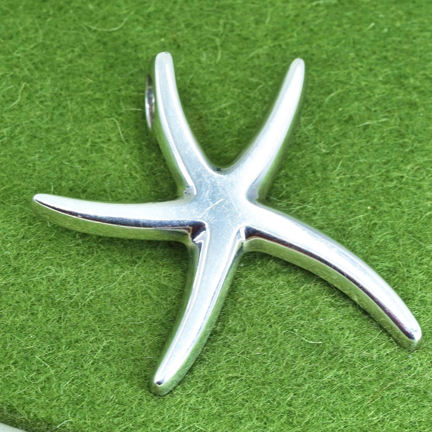 Vintage Sterling silver handmade pendant, 925 starfish