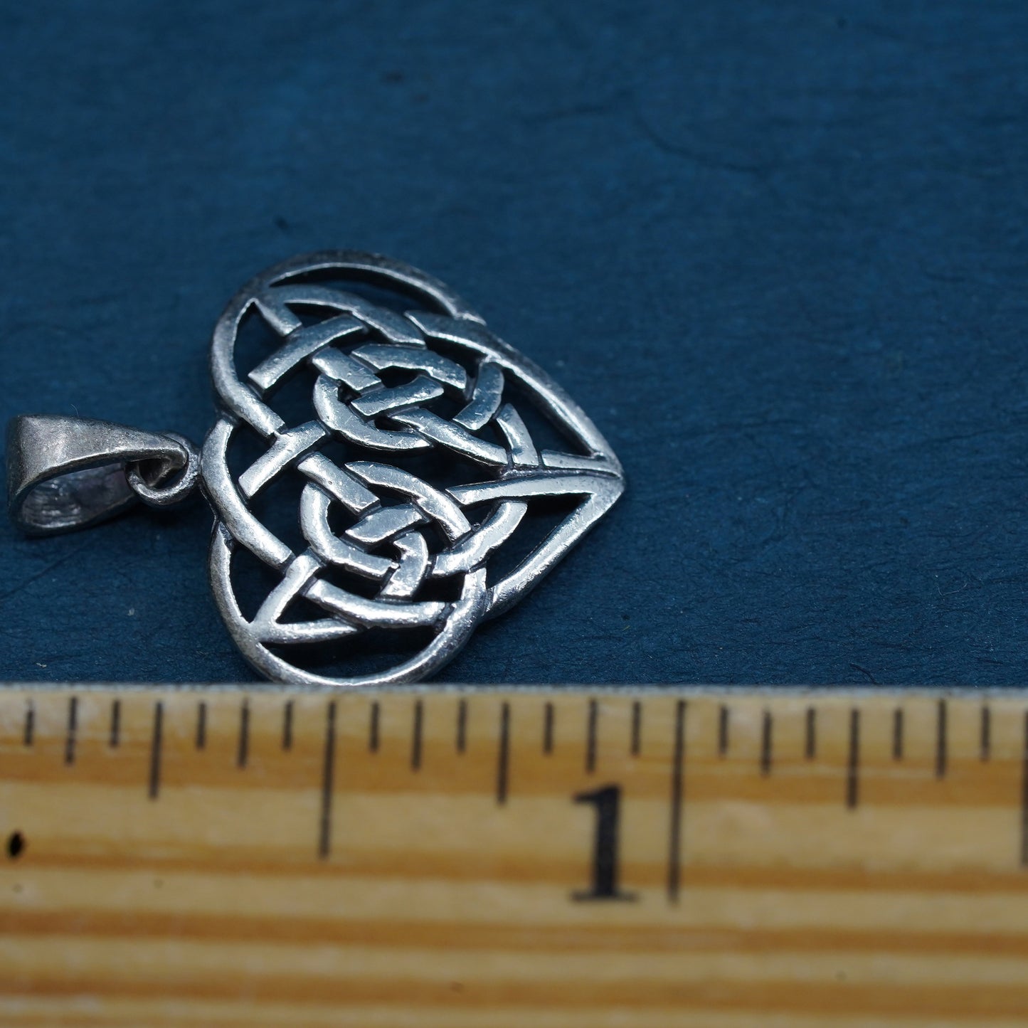 Irish Sterling silver handmade pendant, 925 Celtic knot heart charm