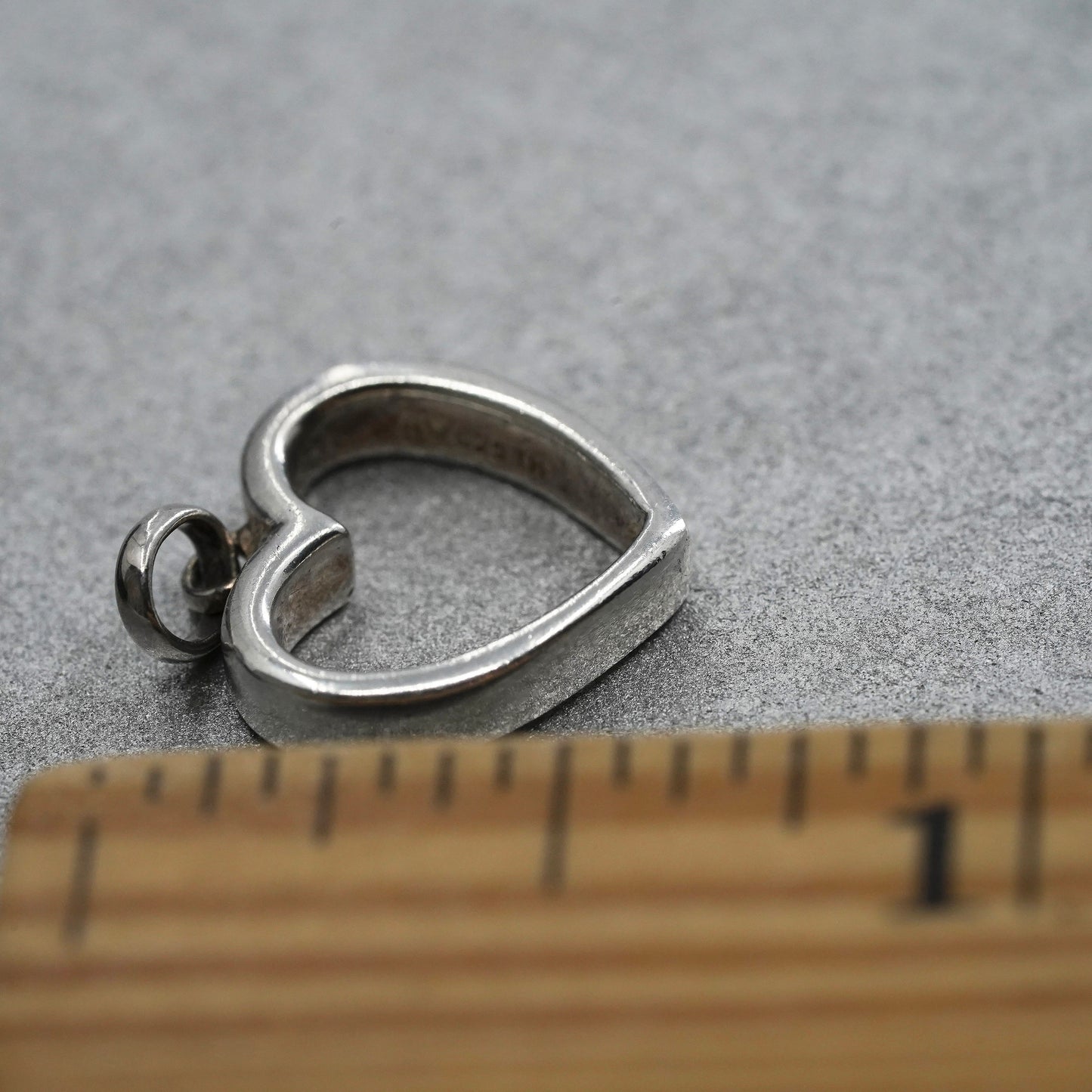 vintage sterling 925 silver heart charm pendant