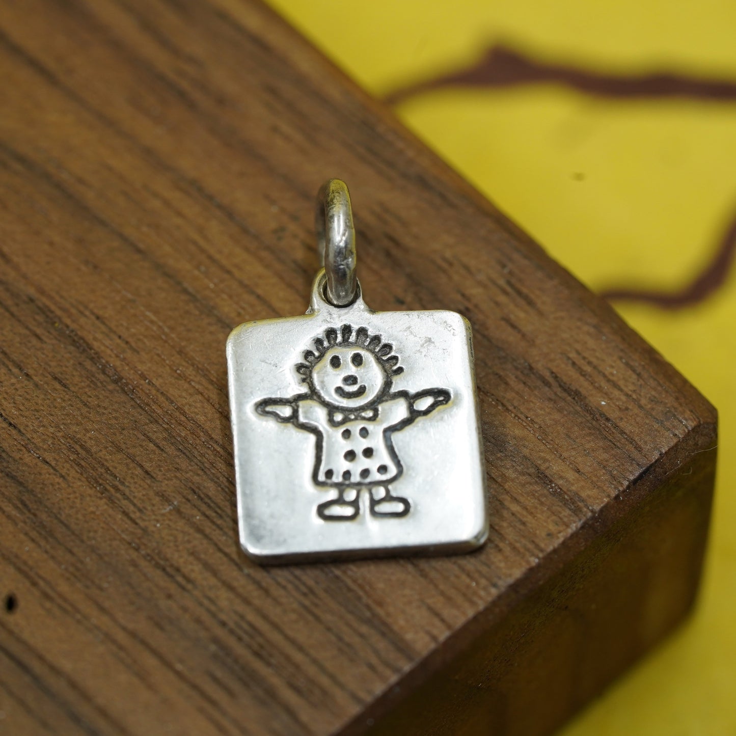 Vintage Sterling silver handmade pendant, 925 mother charm