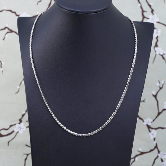 20”, Vintage sterling silver Italy 925 s link chain, sterling silver necklace