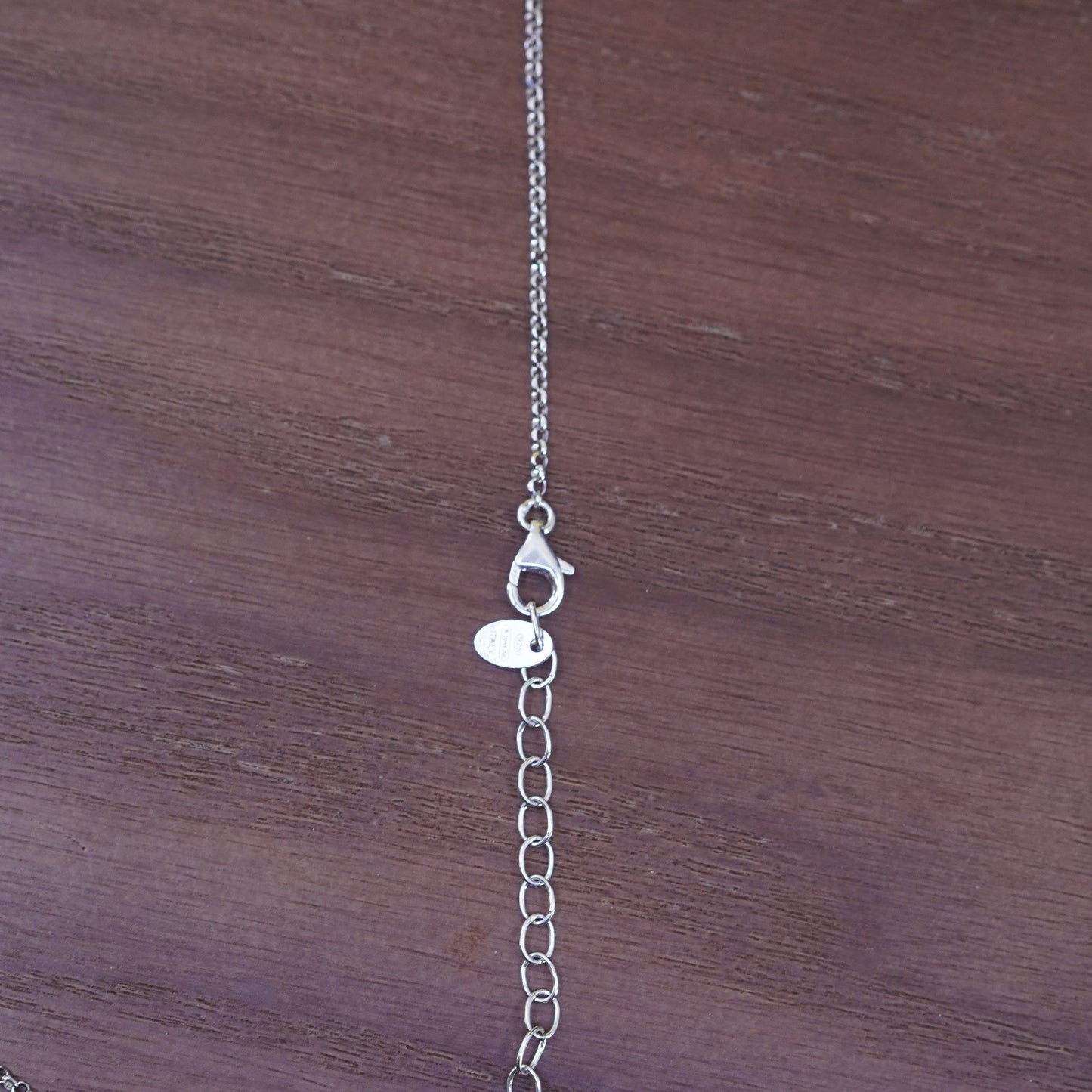 18+2”, Sterling silver necklace, 925 circle chain with entwined circle pendant