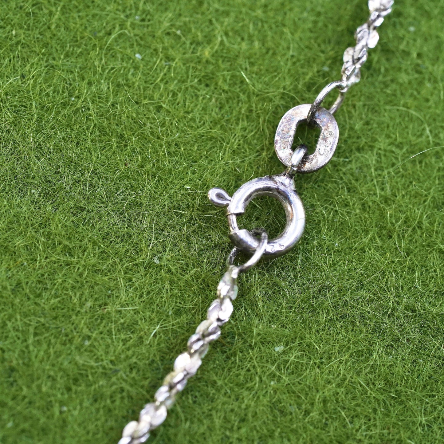 20” sterling silver Italy 925 silver twisted s chain, sterling silver necklace