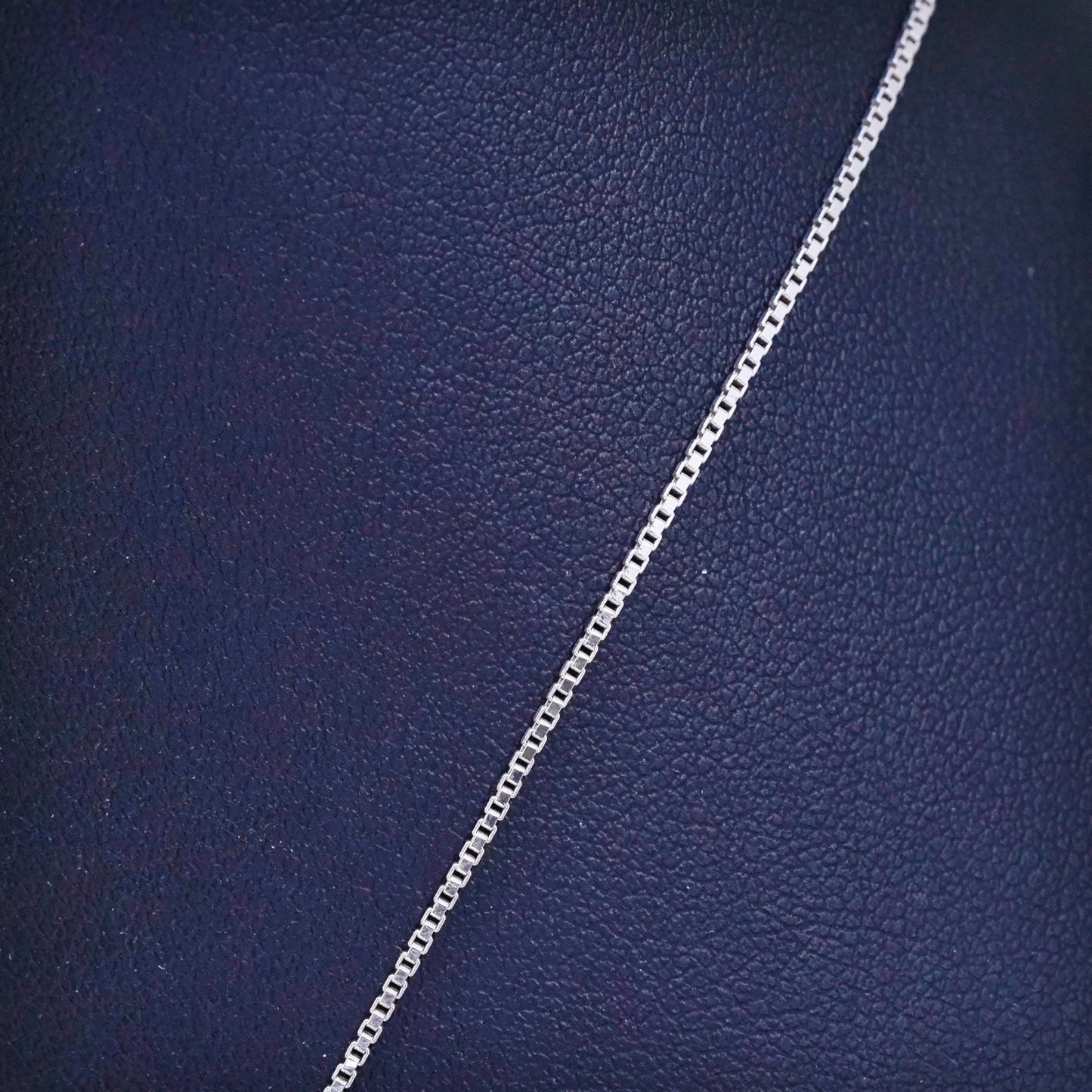 30", 1mm, Vintage sterling silver Italy 925 silver box chain, necklace