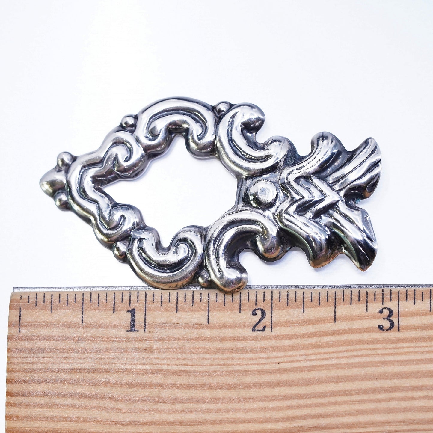 Vintage Mexican Sterling silver charm, 925 artisan Renaissance pendant