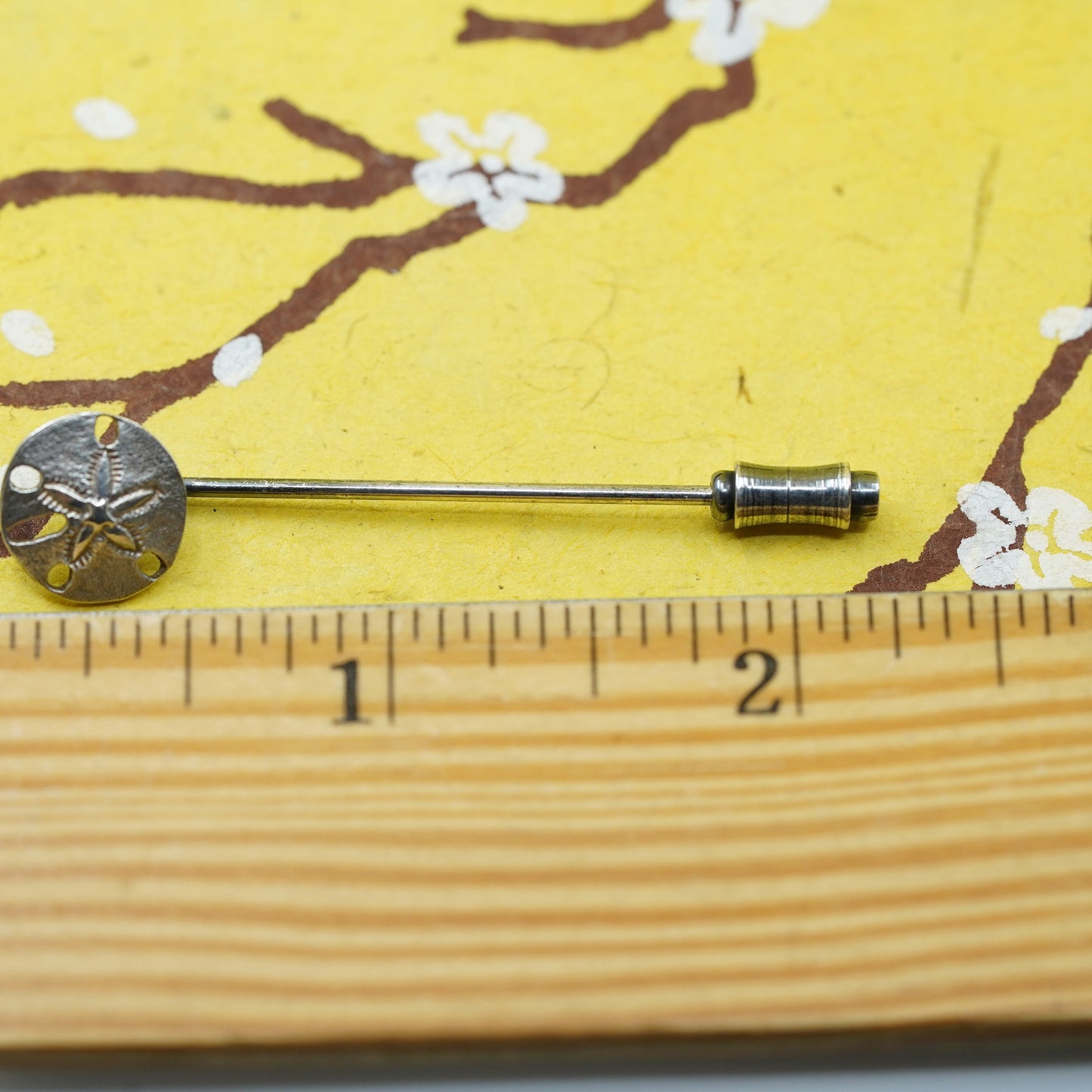 Vintage handmade sterling 925 silver sand dollar pin brooch