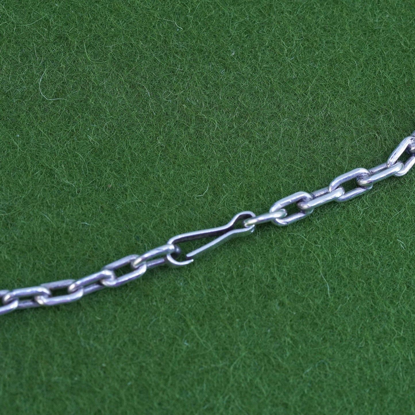 28” 4mm, vintage Mexican Sterling silver necklace, 925 elongated chain