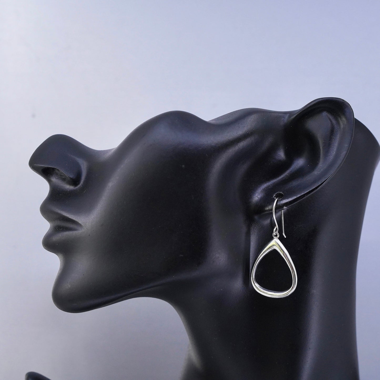 Vintage Sterling 925 silver handmade teardrop earrings