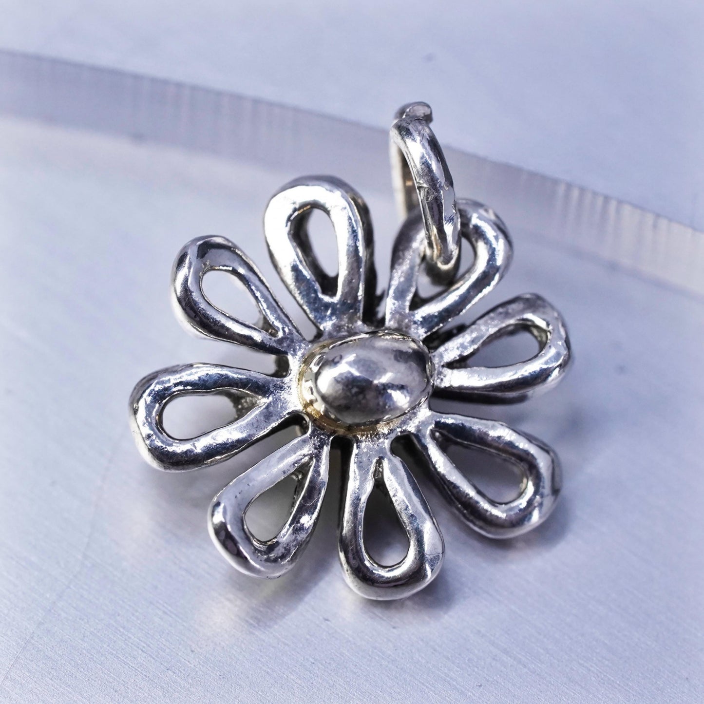 Vinatge Sterling 925 silver flower charm pednant