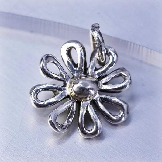 Vinatge Sterling 925 silver flower charm pednant