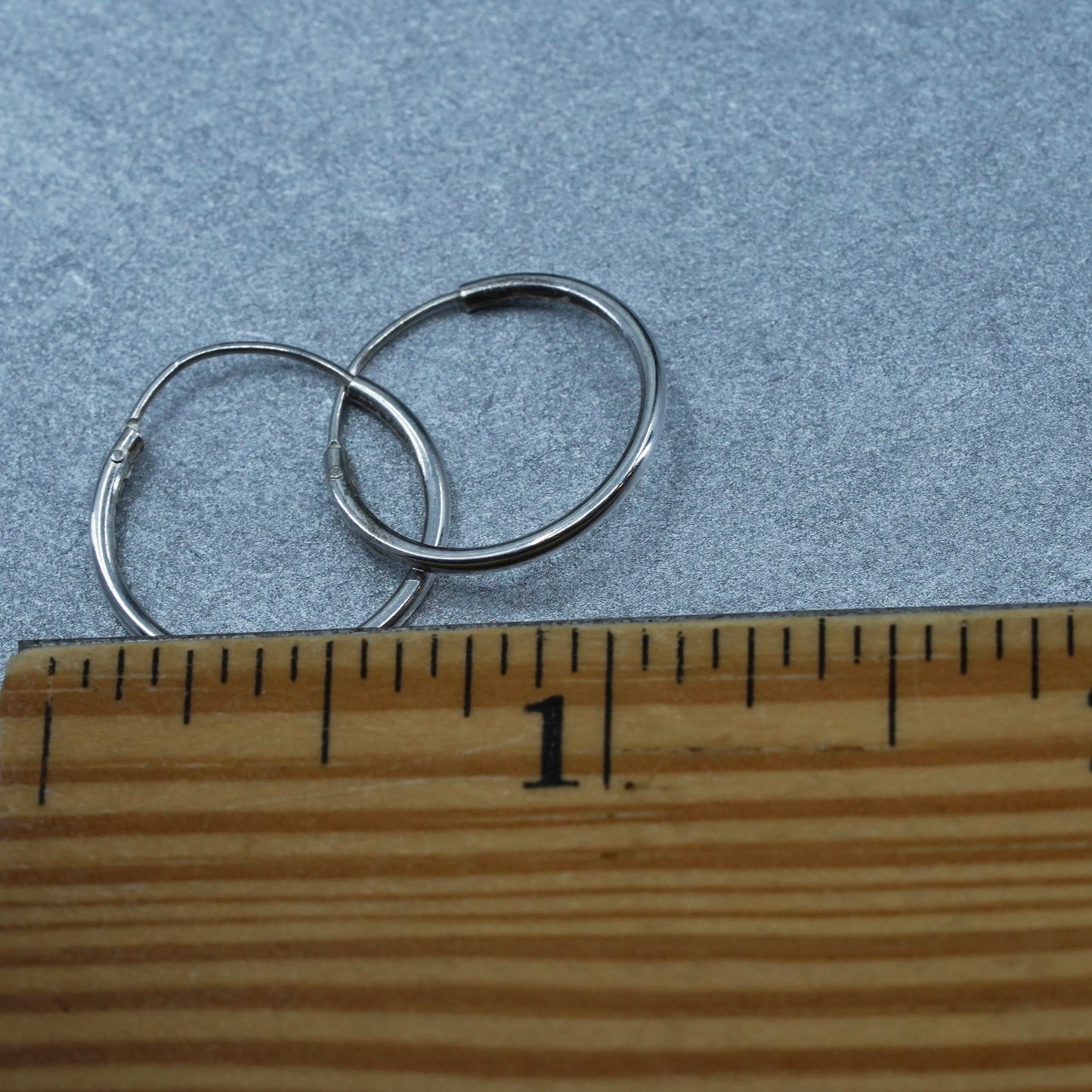 0.5”, vintage Sterling silver handmade earrings, 925 hoops