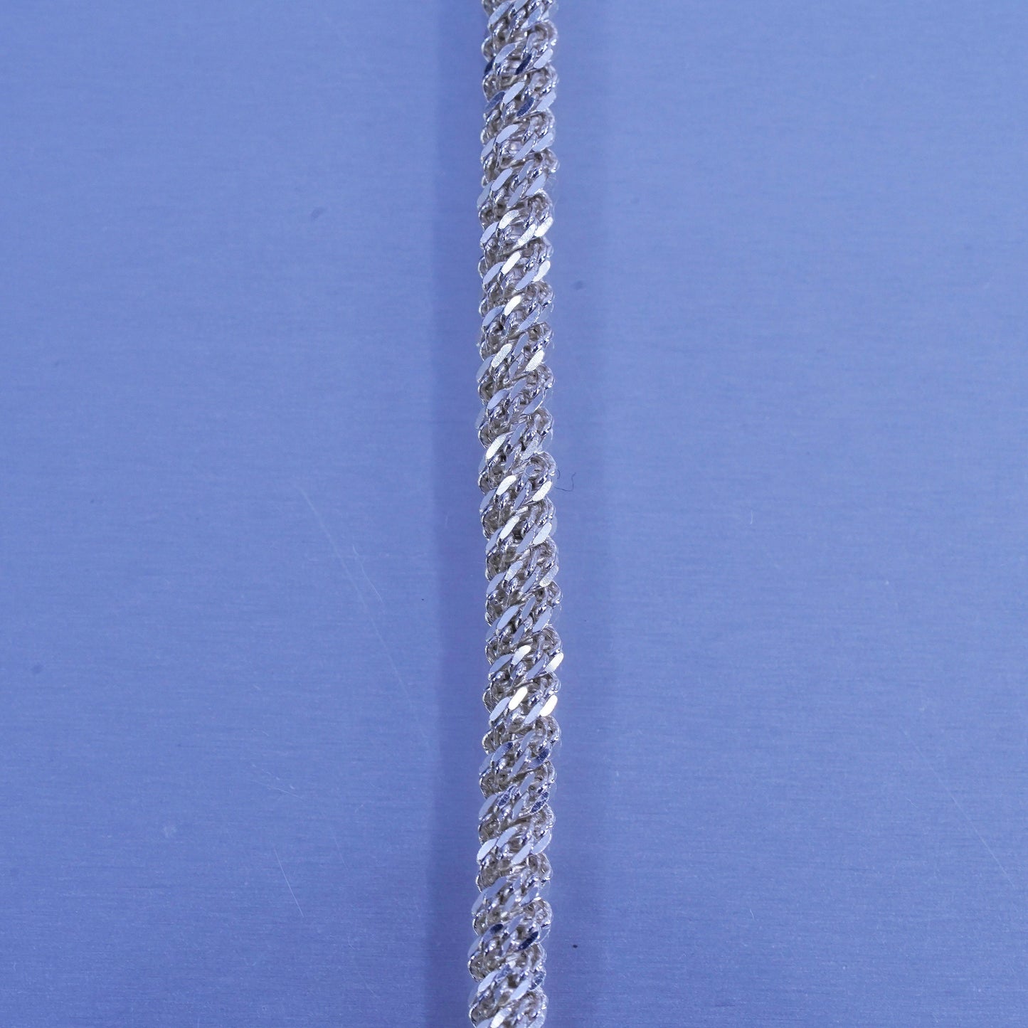 30” 4mm, vintage Sterling 925 silver bold twisted curb chain necklace