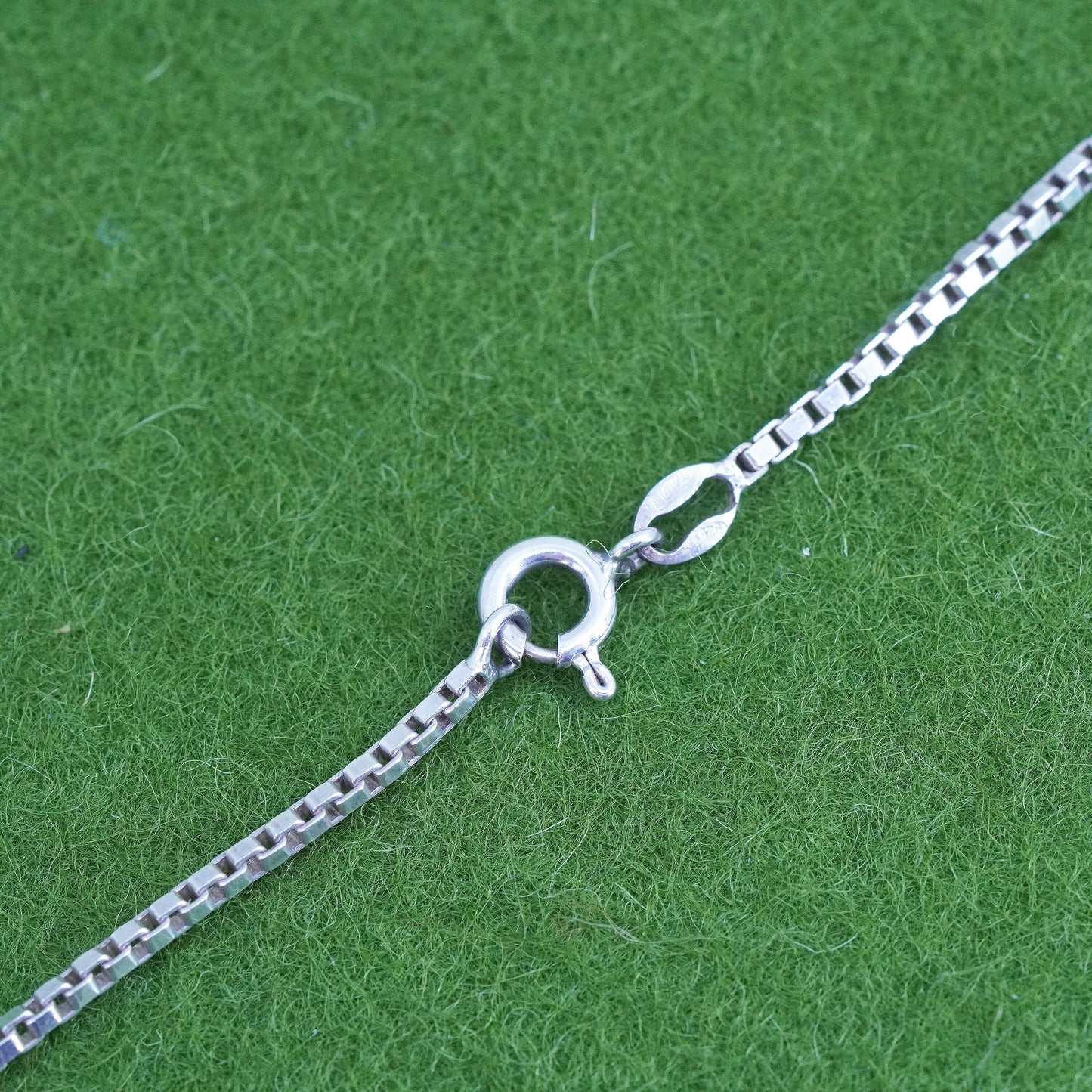 30” 2mm, Vintage sterling silver Italy 925 box chain, necklace