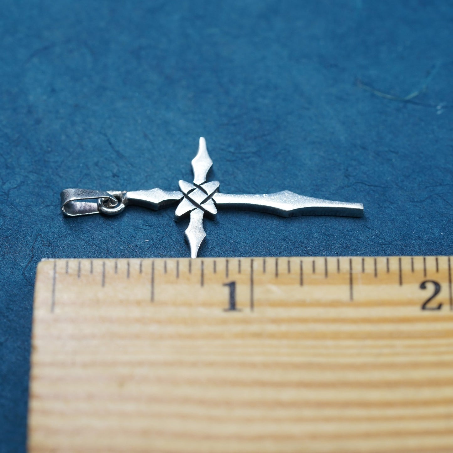 Vintage Sterling silver handmade pendant, 925 cross