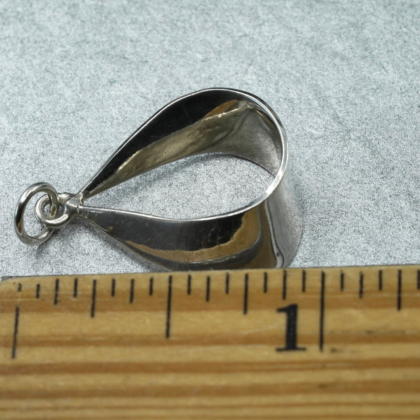 Vintage sterling 925 silver handmade teardrop pendant charm