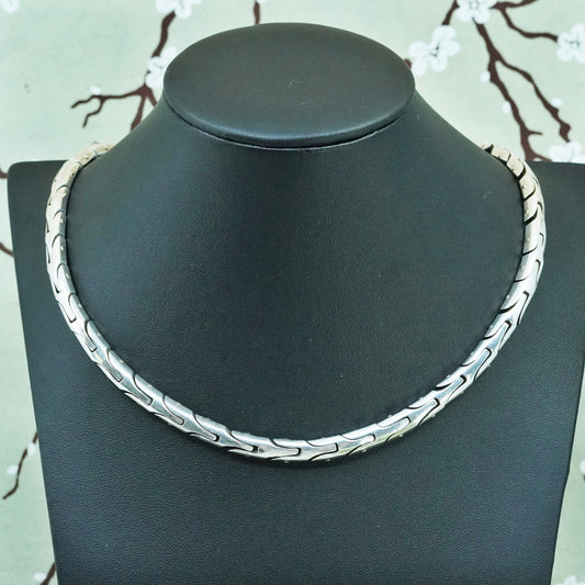 18”, Vintage sterling silver 925 handmade bold chain, men’s necklace, chain