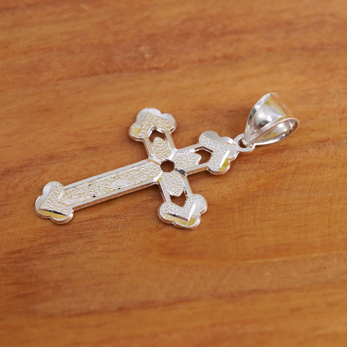 Vintage Sterling silver handmade pendant, 925 cross