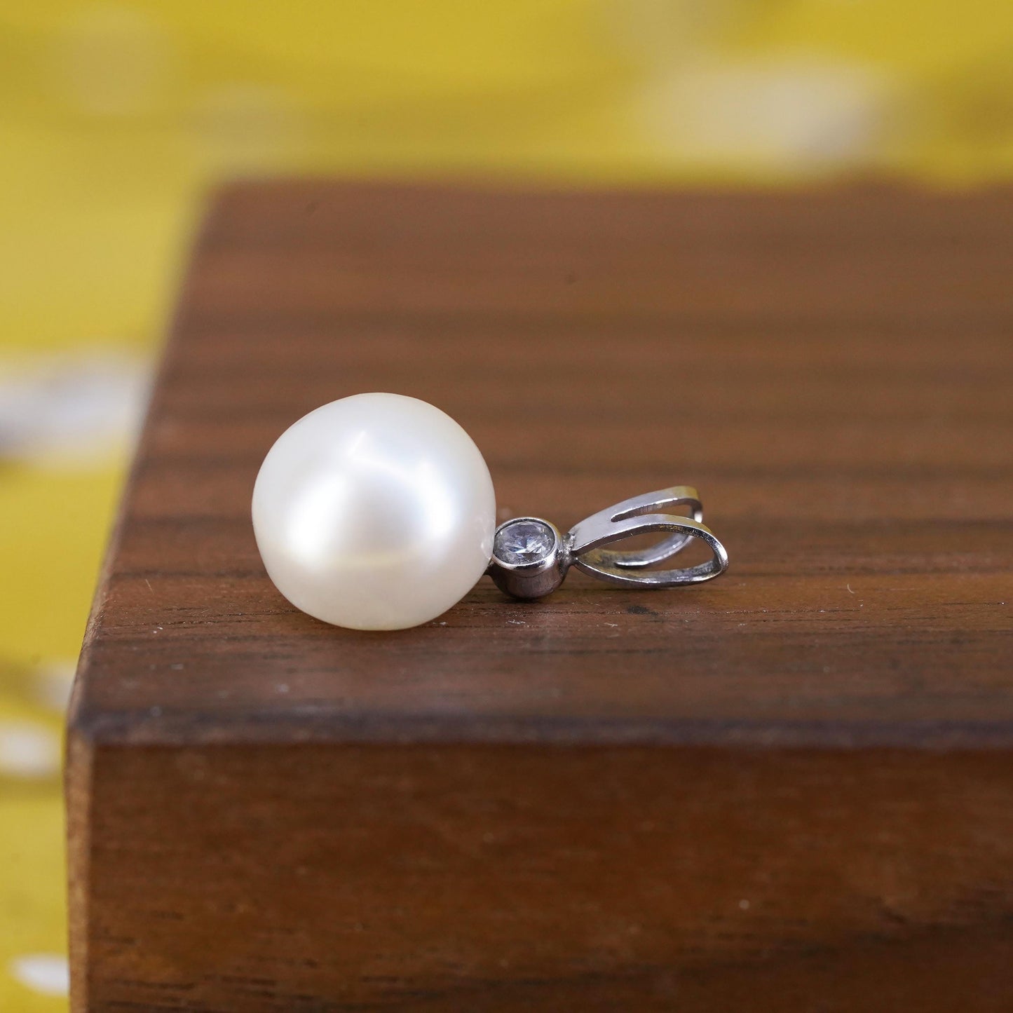 Vintage Sterling silver 925 handmade pendant with pearl