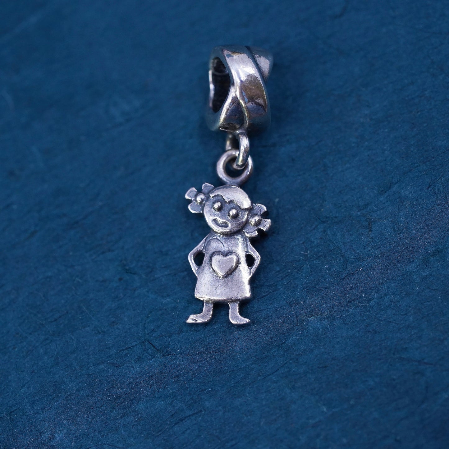MA 925 Italy Michael Anthony sterling silver handmade girl pendant, 925 charm