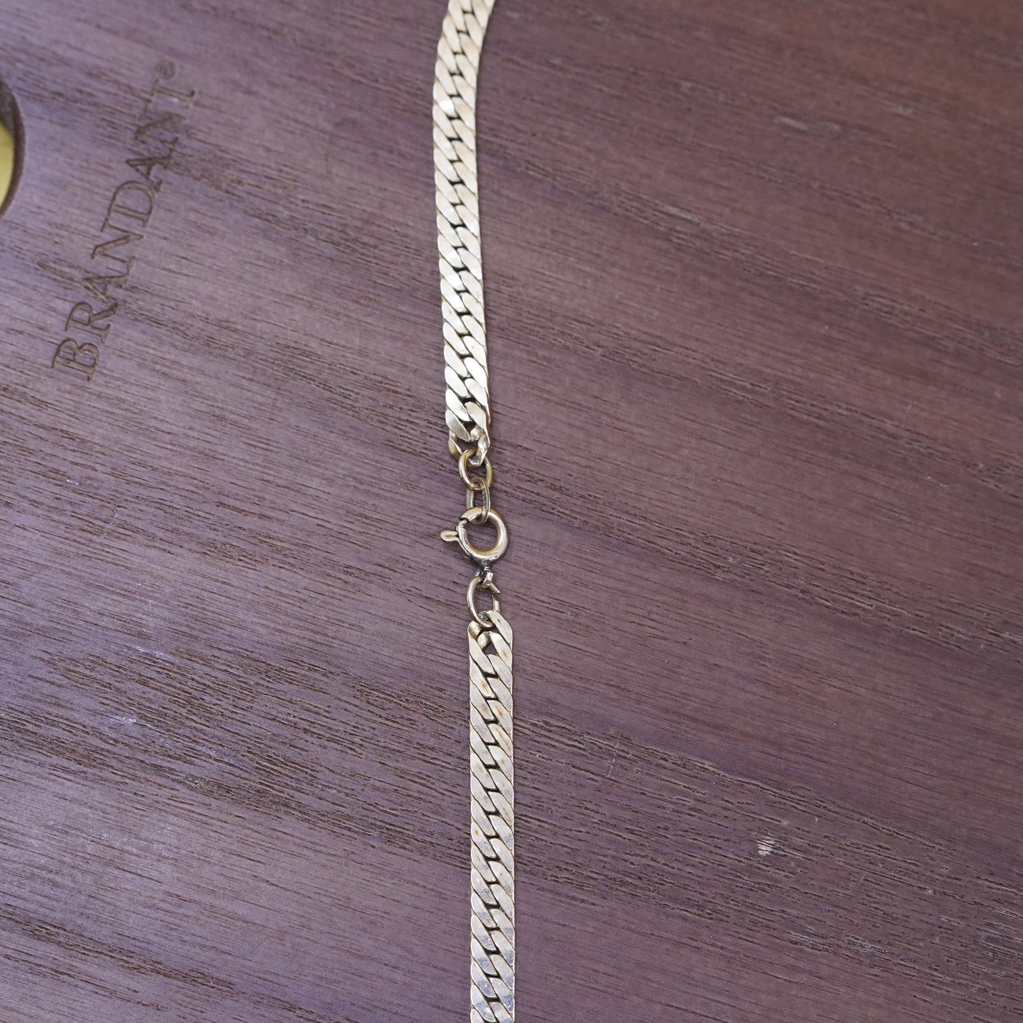 20” 5mm, vintage Baroness 14K GF bold curb necklace, 925 chain