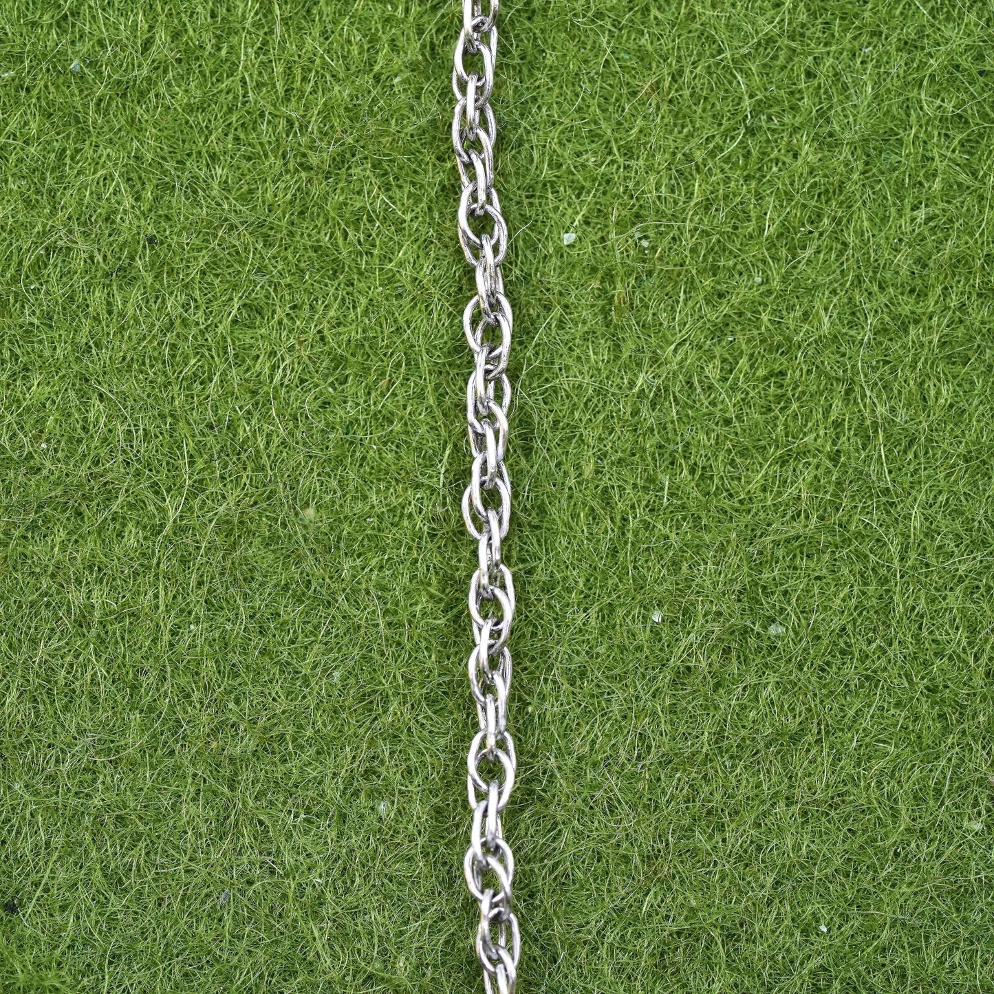 16”, 1mm, vintage Sterling silver necklace, 925 Singapore rope chain