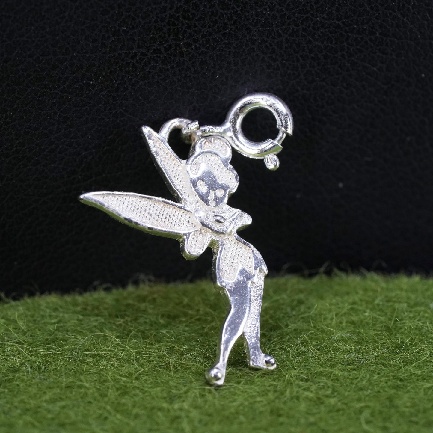 Vintage sterling silver handmade pendant, 925 fairy charm