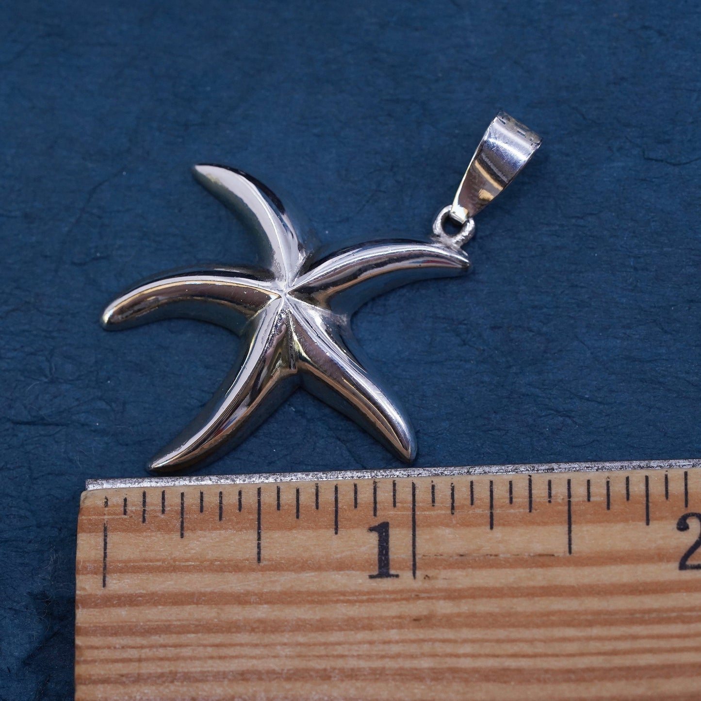 Vintage Sterling silver handmade pendant, 925 starfish charm