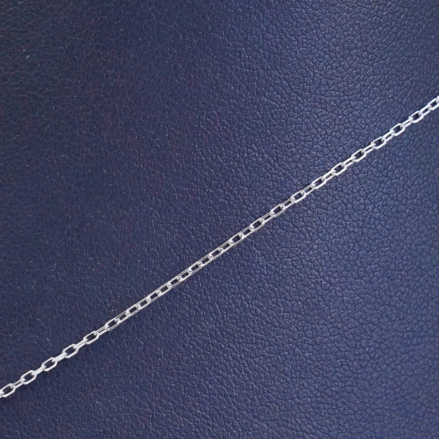 18” 1mm, vintage Sterling silver necklace, 925 elongated chain