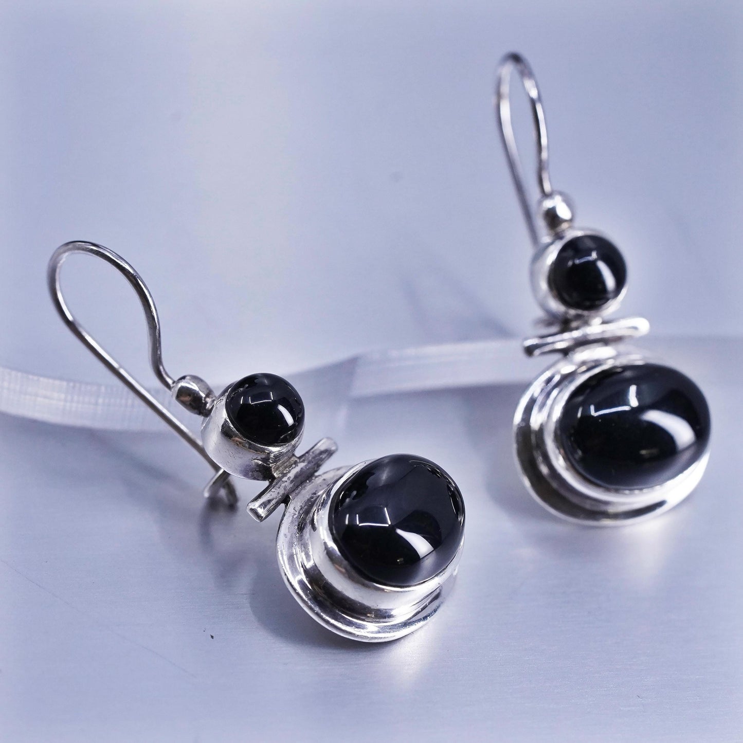 SILPADA Silpada 925 Sterling Silver DLB Black Onyx drop Earrings W0461