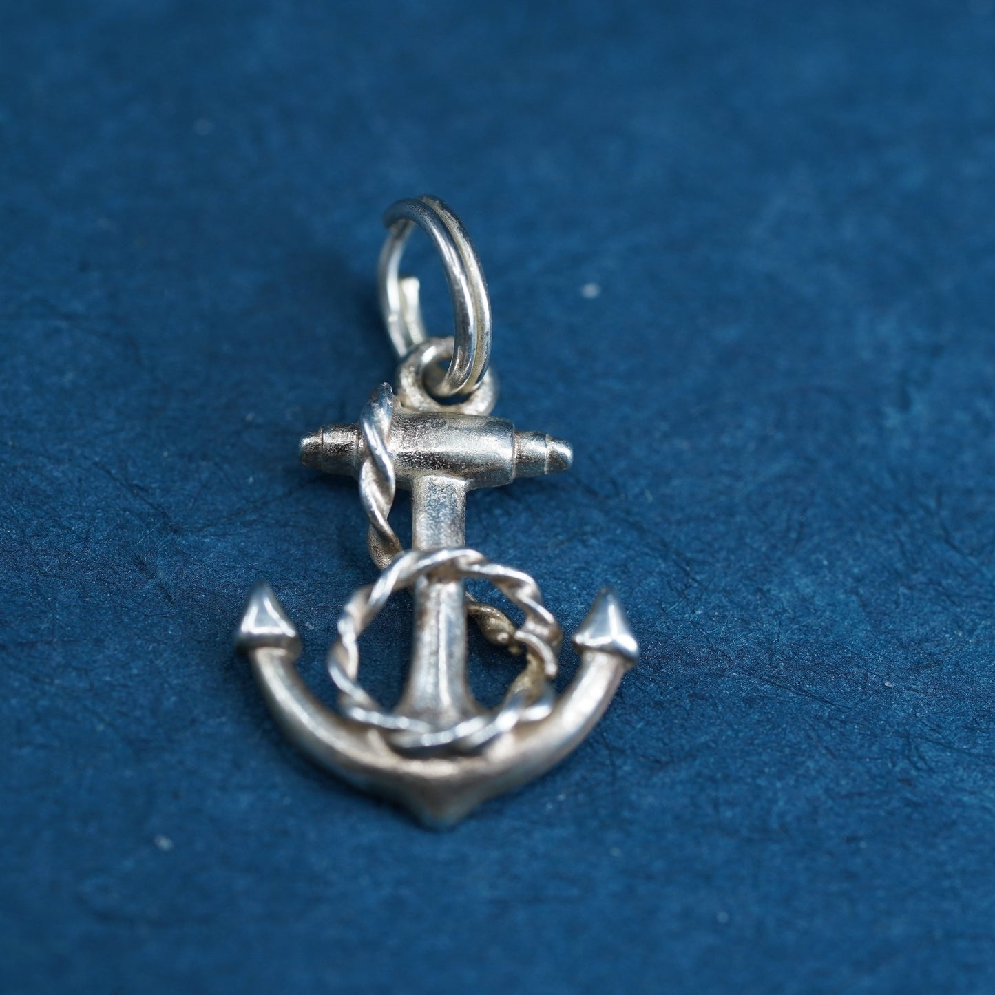 Vintage Sterling silver handmade pendant, 925 boat anchor charm