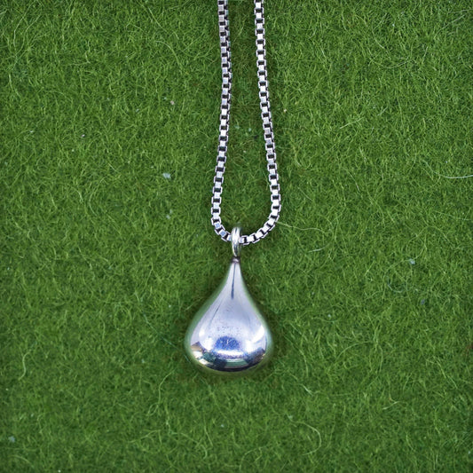 16”, Silpada Sterling Silver 925 Perfect Pair Teardrop Pendant Necklace N2716