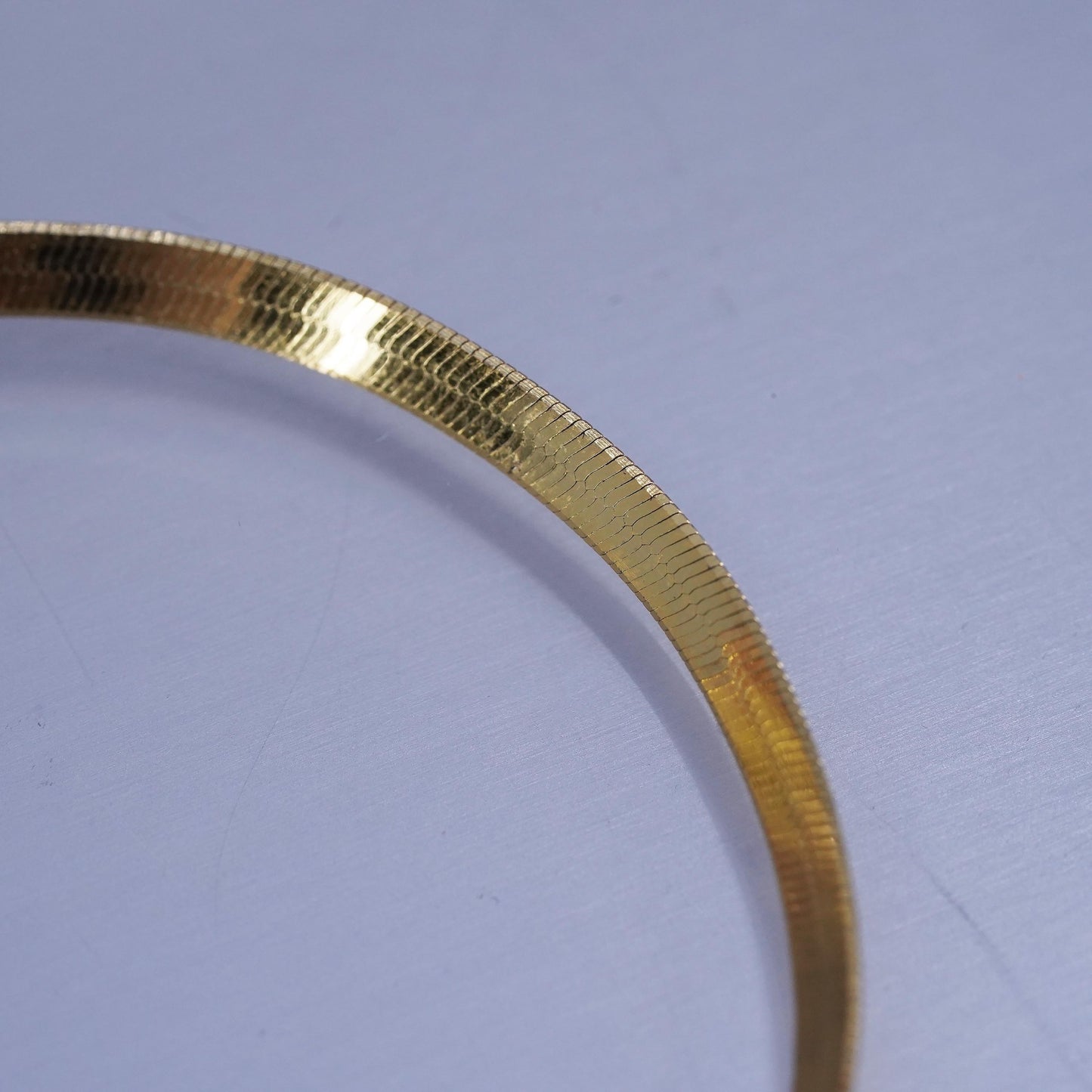 7.5”, vermeil gold filled Sterling 925 silver herringbone bracelet “Love”