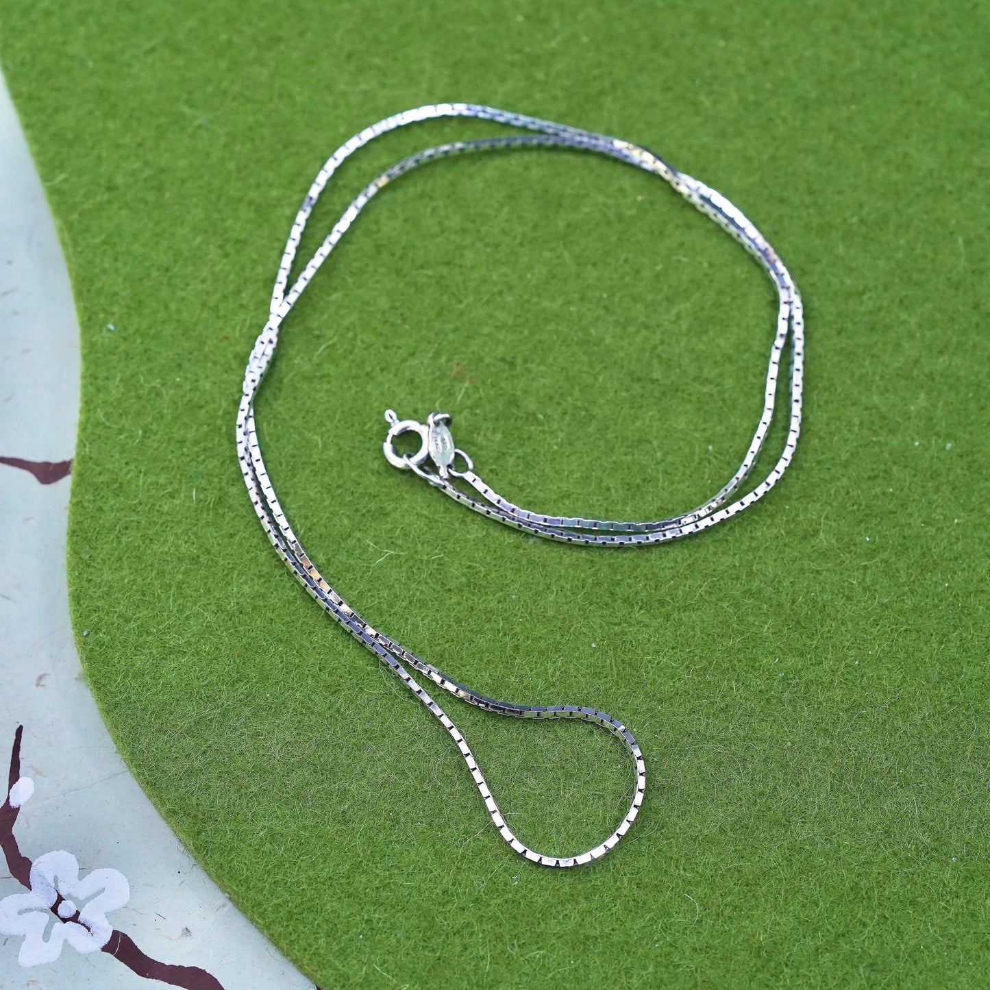 20" 1mm, Vintage sterling silver snake chain, 925 necklace