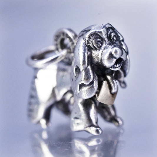 Jaq Disney Limited Edition Sterling Silver 925 Charm Pendant 3D dog Lady