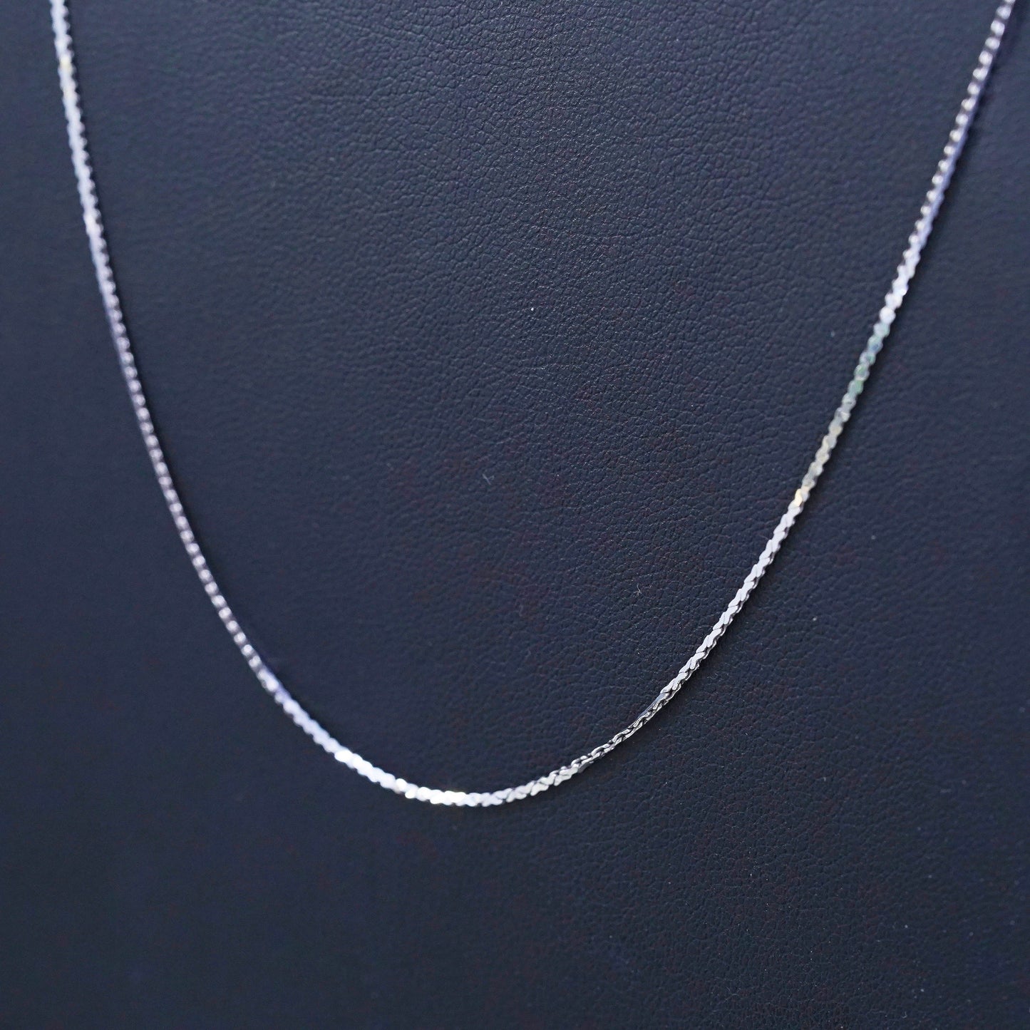 24", 1mm, Vintage sterling silver snake chain, Italy 925 necklace