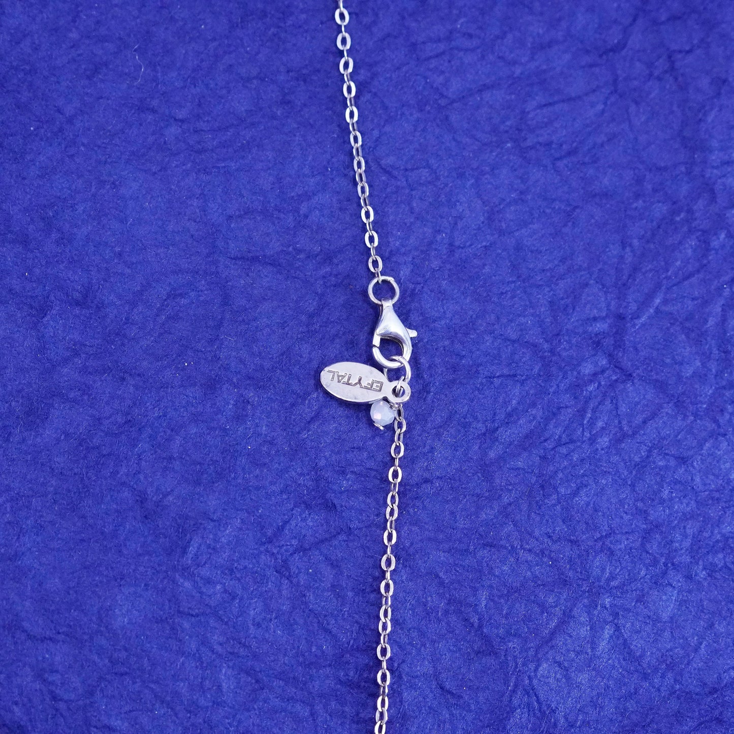 18”, efytal Sterling silver necklace, 925 circle chain w/ entwined ring pendant