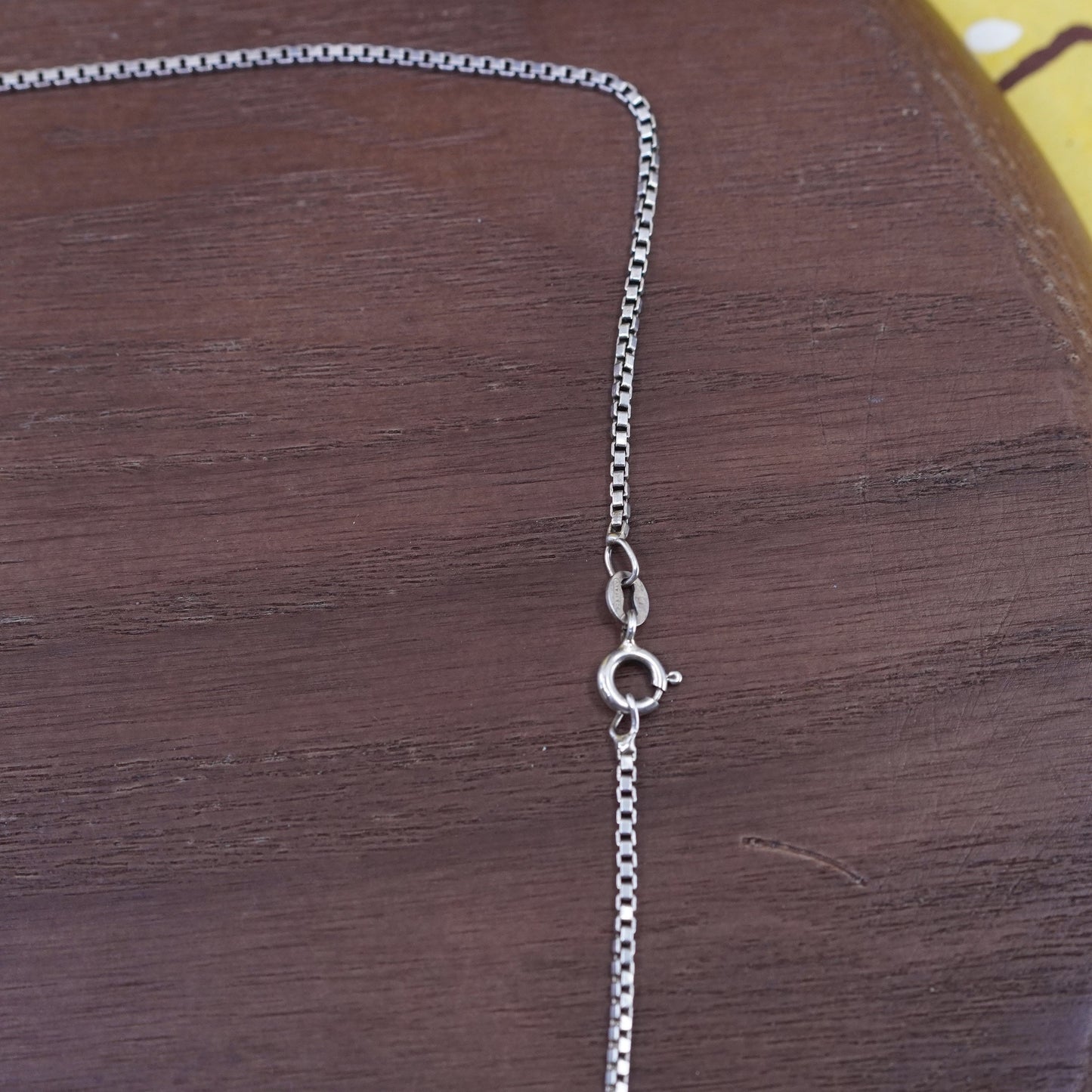 18”, 1.6mm, vintage Sterling silver box chain, Italy 925 necklace