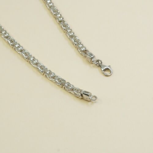 20", 4mm, Sterling silver Birdcage chain, 925 Byzantine necklace