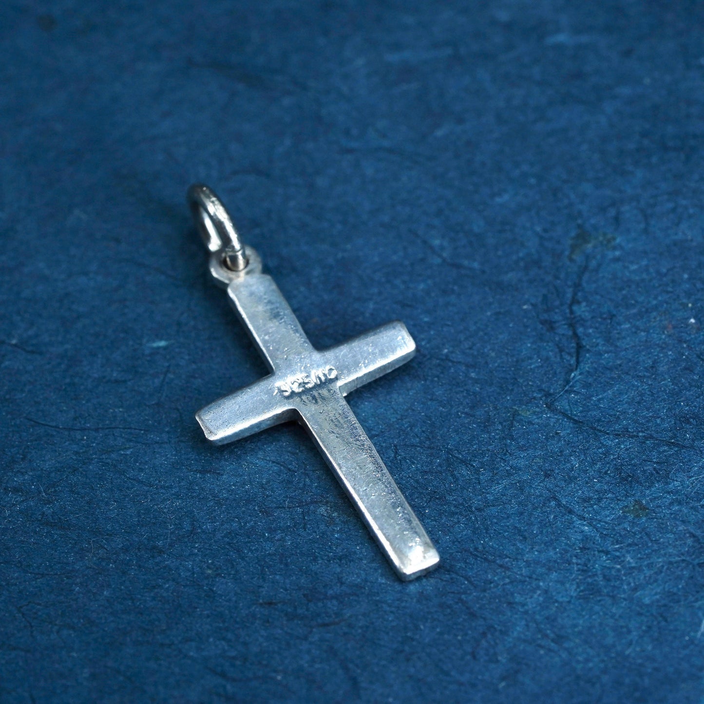 Vintage Sterling silver handmade charm, solid 925 silver cross pendant