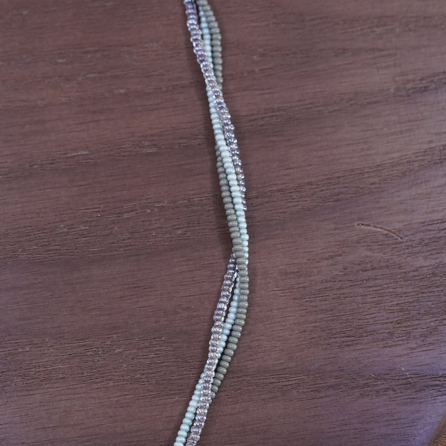 16”, Sterling silver handmade necklace, 925 toggle closure multi strands pearl