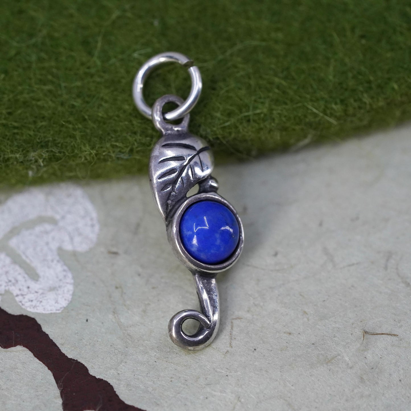 Relios Carolyn pollack handmade Sterling 925 silver pendant with lash lazuli