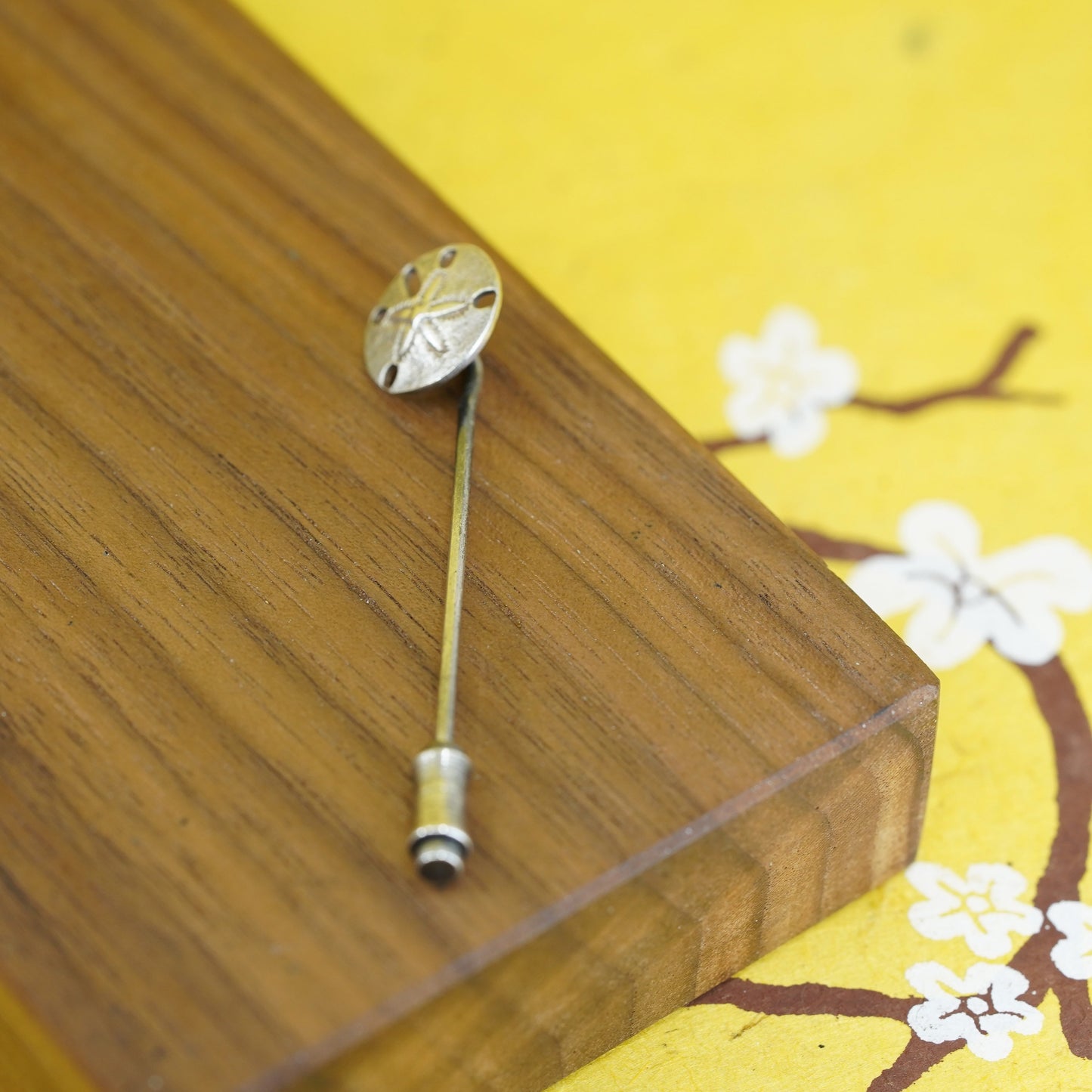 Vintage handmade sterling 925 silver sand dollar pin brooch