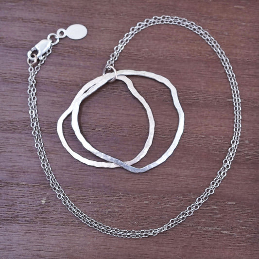 18”, simply sublime jewelry | Sterling silver necklace, 925 circle pendant