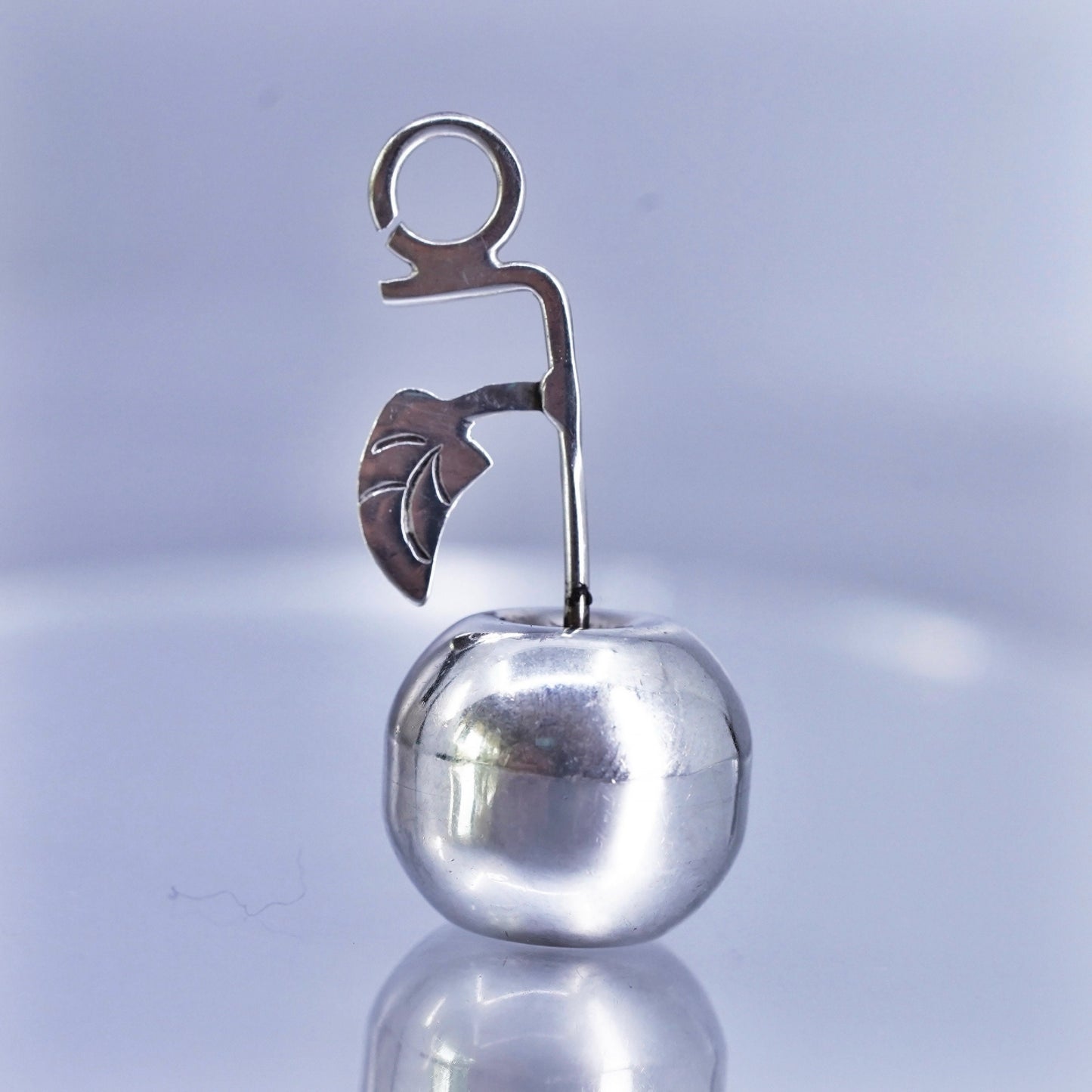 vintage Sterling 925 silver apple charm pendant